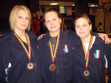 Die U20-Medaillengewinnerinnen des NWJV in Arlon